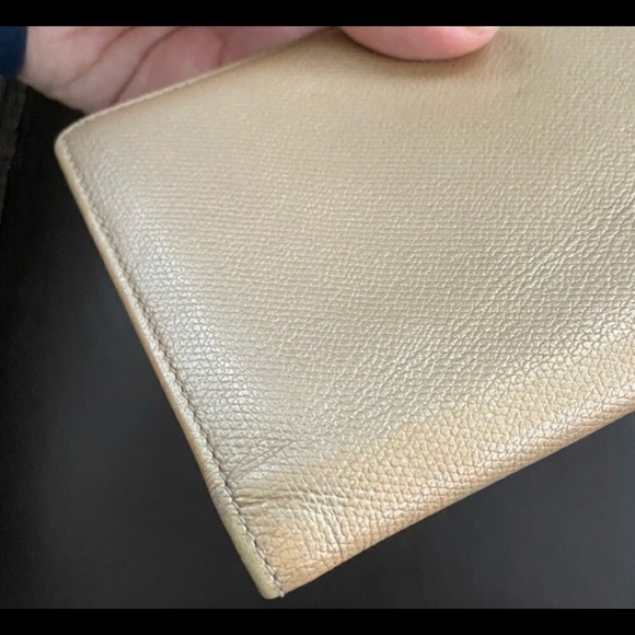CHANEL CREAM LONG CC CAVIAR FLAP WALLET - Picture 12 of 14